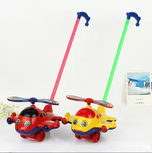 Brinquedo de passeio de tamanho pequeno para bebês com rodas, carrinho de mão para crianças, avião de brincar, carrinho de mão para crianças, aeronave única