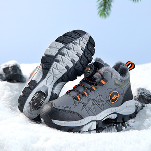 Chaussures en coton pour garçons, nouvelles chaussures <span class=keywords><strong>de</strong></span> randonnée doublées <span class=keywords><strong>de</strong></span> polaire chaudes pour l'automne et l'hiver, imperméables, antidérapantes, bottes <span class=keywords><strong>de</strong></span> neige pour grands garçons - Product Image 5
