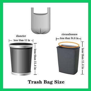 Bolsas de Basura Negras Huamaohengchun, Material PE Resistente, Asas, Puntos de Rotura, 46x60cm - Product Image 5