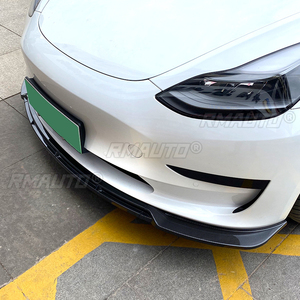 Car Front Bumper Lip Spoiler Diffuser Splitters Body Kit Aprons Cover Guard Trim for Tesla Model 3 2017-2022 - Product Image 4