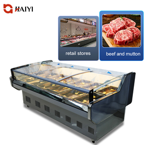 Vleeskoelvitrine met gebogen glas, vleeskoelkast te koop, glazen vleeskoelkast voor cateringbedrijven - Product Image 1