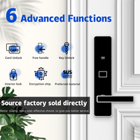 Acceso automático antirrobo más barato RFID Hotel cerradura inteligente lector cerradura de puerta digital con software gratuito
