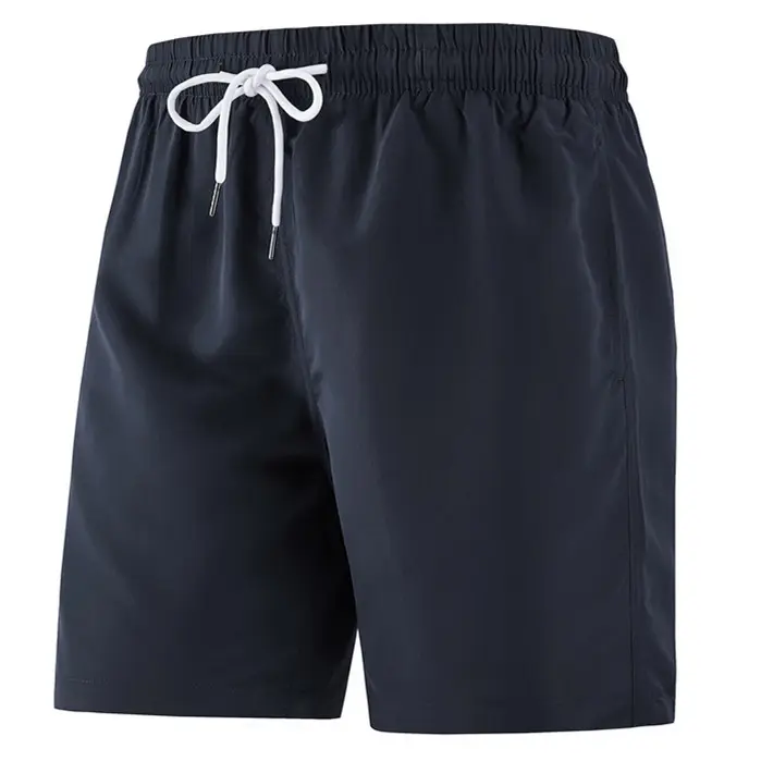 Shorts solto de cor sólida personalizado, plus size, secagem rápida, praia