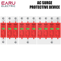 Parafoudre domestique EARU 385V 1P 2P 3P 4P 20KA-40KA 30KA-60KA, dispositif de protection contre les surtensions pour systèmes solaires photovoltaïques basse tension, dispositif de protection contre les surtensions AC (SPD)