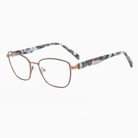 Montures de lunettes de lecture carrées à monture intégrale en métal, imprimé simple, inspirées des créateurs de mode, pour femmes, commande en gros