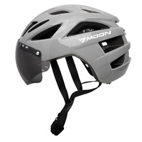 Casques de vélo tout-terrain Lingdu à coque PC haute rigidité, doublure amortissante en EPS, respirants, multi-ventilations, unisexes avec éclairage