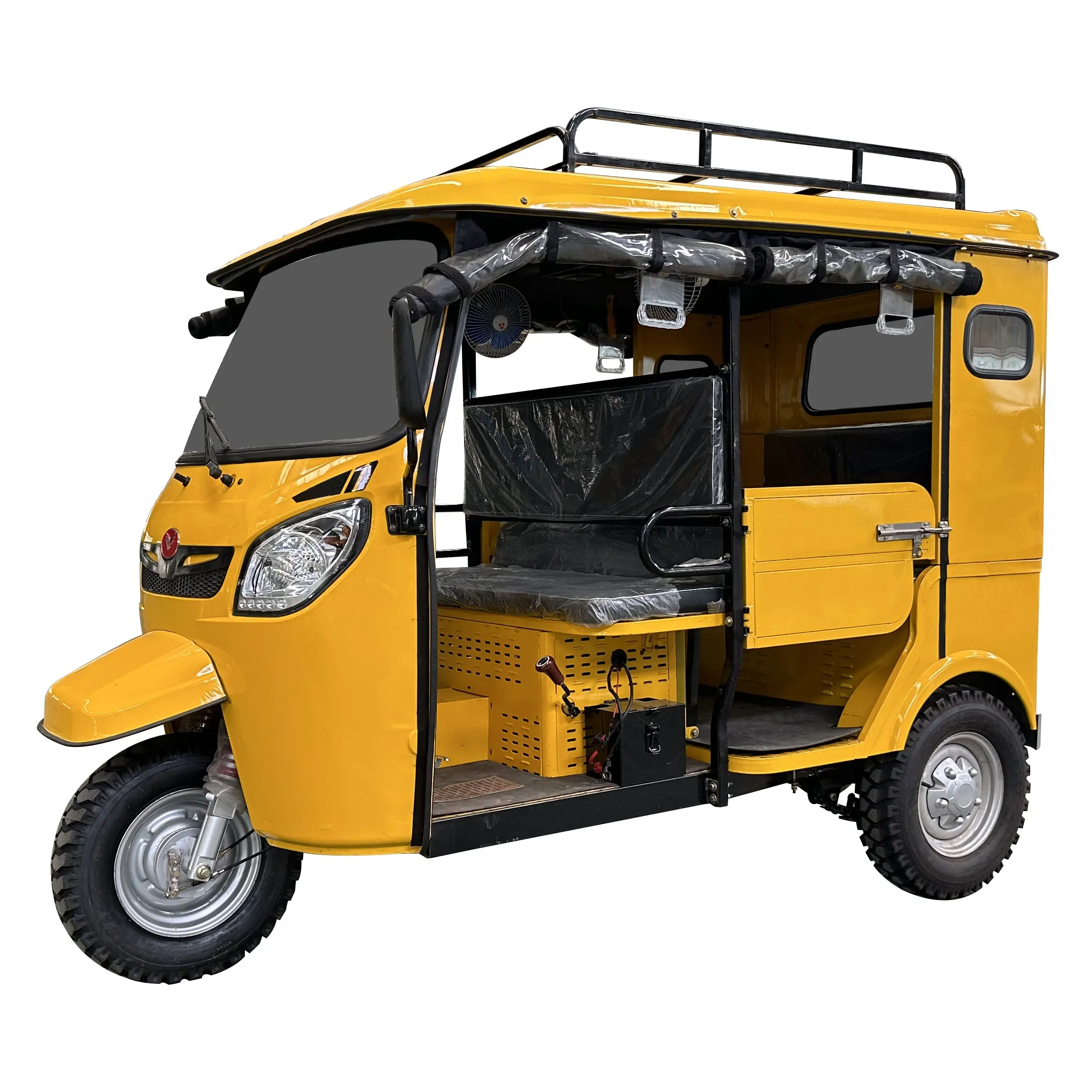 200CC Water Cooled Engine Pedicab Petrol Rickshaw Taxi Motor Tricycle For Passengers / Cargo