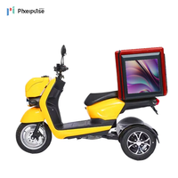 Boîte de livraison de nourriture Pixelpulse P2.6 à LED pour moto et scooters, boîte à emporter étanche pour affichage publicitaire