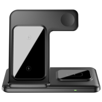 Station de charge sans fil 3-en-1 : Chargeur de bureau et chargeur sans fil pour iPhone 17/16/15 Pro Max et pour écouteurs/iWatch 1-10