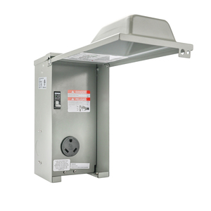 Panel de toma de corriente temporal, panel eléctrico RV Pedestal, caja de panel de interruptor RV de 30 amperios, precableado y sin medida, resistente a la intemperie - Product Image 2