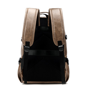 Sac à dos de loisirs et de voyage pour <span class=keywords><strong>homme</strong></span>, style européen et américain, en <span class=keywords><strong>cuir</strong></span> PU, pour ordinateur portable, idéal pour les affaires et les étudiants - Product Image 2