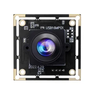 厂家直销供应16MP USB摄像头模块，带180度鱼眼镜头超高清4608x 3456 IMX298传感器，安全USB摄像头