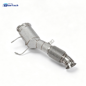 Downpipe de alto rendimiento para BMW B58 X5 X6 735 740 3.0T con OPF, escape de turbocompresor de alto flujo ss304 con escudo térmico - Product Image 2