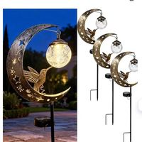 Lampe solaire LED étanche pour lune et nuit, carillon éolien extérieur, décoration de jardin solaire