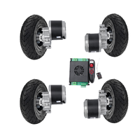 Kit de roues 4 roues 24V 250W 10 pouces pour moteur de tondeuse à gazon télécommandée, moteur CC à balais, kit moteur pour fauteuil roulant électrique