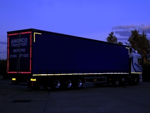 PMMA Chất Liệu Huỳnh Quang Màu Đỏ Cam conspicuity Cảnh Báo An Toàn Xe Băng Phản Quang Cho Xe Tải - Product Image 5