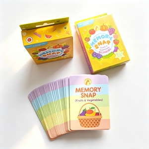 Custom Fruit Word Flash Cards Game for Kids Aged 3+, Waterproof &amp; Durable FlashCard Cognitive Flash Card for Kids Educational - Product Image 2