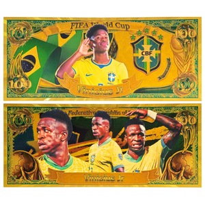 Banconota Commemorativa delle Star del Calcio <span class=keywords><strong>Cristiano</strong></span> <span class=keywords><strong>Ronaldo</strong></span>, Simon Mbappe, Haaland, Collezione Regalo Transfrontaliera - Product Image 3