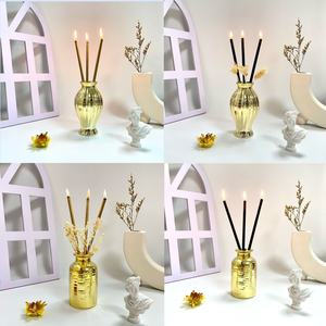 Cuatro tipos de mechas de metal Oro Plata Negro Rosa Oro Vela eterna Quema sin humo, tiene un efecto regulador sobre las emociones - Product Image 6