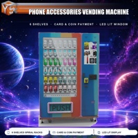 Distributeur automatique d'accessoires téléphoniques ZDYS avec paiement par carte et QR et six étagères à bobines pour les exploitants de centres commerciaux et les chaînes de magasins de détail