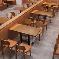 Nouvelle Tendance : Ensemble Table et Chaises de Restaurant pour Hôtels et Cafés, Mobilier Commercial Moderne en Métal avec Banquettes en Cuir PU Solide