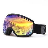 Lunettes de ski sphériques en gros, double couche anti-buée, lunettes de snowboard, logo personnalisé, protection UV400, équipement de sport d'hiver