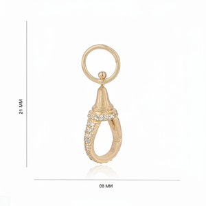 14k Jaune Or Pave Diamant Fermoir Serrure Bijoux Trouver Accessoires Bijoux Enhancer Pendentif Titulaire Serrure Fermoir - Product Image 1