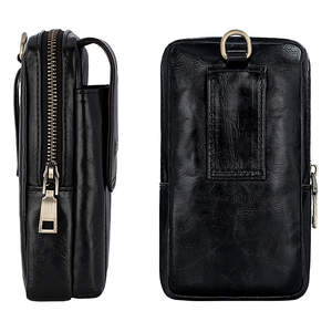 Portefeuille de sport pour téléphone, sacoche pour <span class=keywords><strong>homme</strong></span>, étui double en cuir pour <span class=keywords><strong>iPhone</strong></span> 12 <span class=keywords><strong>11</strong></span> Xs XR 13 <span class=keywords><strong>Pro</strong></span> Max, porte-cartes - PU - Product Image 6