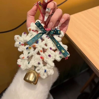 Sac de voiture flocon de neige de noël fait main au crochet suspendu Art déco Design mariage et décoration de la maison pendentif accessoire