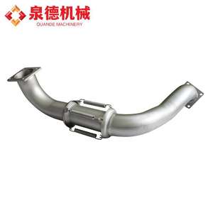 Tubo de Escape Delantero de Cuatro Ejes Compatible con Isuzu Euro 3, con Acabado Pulido, para Camiones Bomba y Mezcladora, Modelo 1-22124033-0 - Product Image 4