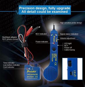 PRO'SKIT 3PK-NT023N Kit de <span class=keywords><strong>tonalité</strong></span> et de sonde pour rupture de câble AC et <span class=keywords><strong>ligne</strong></span> <span class=keywords><strong>téléphonique</strong></span> Trouver des tests et des inspections en Asie et en Afrique - Product Image 3