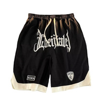 Pantalones Cortos Bordados Penpace para Hombre, Estilo Americano, Tendencia de Verano, Marca Popular en Instagram, Corte Holgado, Tela de Malla
