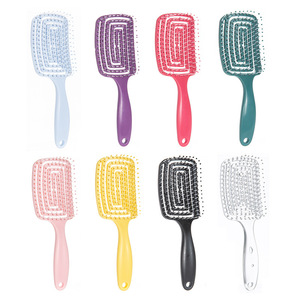 Peigne coiffant portable avec design creux en ABS pour usage domestique, lissage et massage des cheveux - Product Image 2