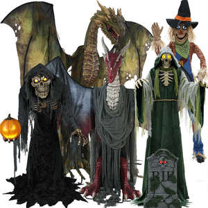 Colección de Accesorios de Terror Animados Grandes para Halloween, Decoración Eléctrica de Inducción para Casa Embrujada y Sala de Escape - Product Image 1