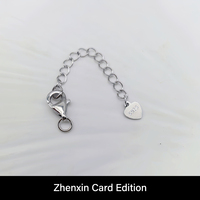 Chaîne d'extension de 5 cm avec fermoir mousqueton argenté, faite à la main, pour la vente en gros, accessoires de bijoux gravés, composants de collier