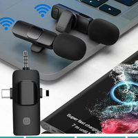 Microphone sans fil X822 3-en-1, mini micro-cravate pour téléphone portable, haut-parleur et appareil photo