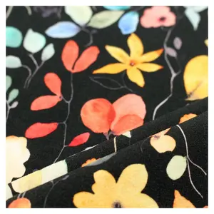 Manufacturer 40S Floral Ballon Breathable 95% Combed Cotton 5% Spandex Plain Knitted Jersey Fabrics for Baby Clothing