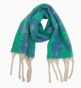 Bufanda chal de jacquard con flecos gruesos de hilo circular para invierno 2025 - Product Image 4