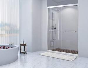 Everbright กระจกอาบน้ำบานเลื่อนห้องโดยสารประตูห้องเล็กๆห้องน้ำห้องอาบน้ำที่ปิดสนิท - Product Image 1