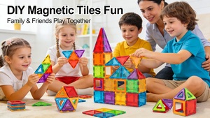 ชุดตัวต่อแม่เหล็ก STEM แบบรางลูกแก้ว 45/69/105/158/200 ชิ้น ตัวเลือกหลากหลาย ของเล่นเสริมพัฒนาการเด็ก ของขวัญสำหรับเด็ก - Product Image 6