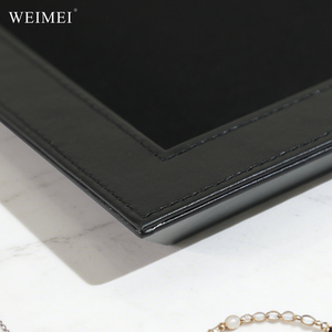 WEIMEI Precio de Fábrica al por Mayor Lujosa Bandeja Organizadora de Joyas Minimalista de Cuero PU Negro para Exhibición de Collares y Pendientes - Product Image 2