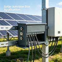 Boîtier de jonction en tôle sur mesure IP65 étanche pour extérieur avec fenêtre transparente, presse-étuies et rail DIN