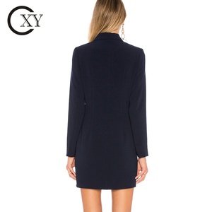 Robe blazer élégante à manches longues boutonnée sur mesure pour femmes - Product Image 3