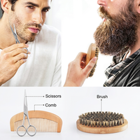 Kit de Soins de la Barbe Naturel OEM/ODM Marque Blanche, Lavant et Huile de Croissance pour une Soin Nourrissant de la Barbe Masculine