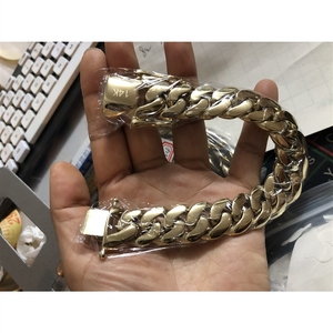 Cubana Schmuck HipHop Luxus Dünne 14K Vergoldete Choker Miami Cuban Link Kette Halskette Monaco - Product Image 1