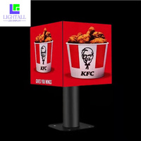 Cubo LED Programmabile P2.5 32x32x32cm a 4 Lati per Pubblicità Esterna, Display Video Pixel LED Creativo