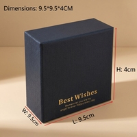 Boîte cadeau personnalisée pour bijoux avec tiroir, texture lin, logo doré à chaud, insert en velours, emballage pour bagues, usine source OEM