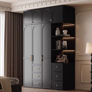 Armario de madera personalizable, armario de diseño a medida con <span class=keywords><strong>cajones</strong></span>, estantes <span class=keywords><strong>para</strong></span> el hogar, dormitorio, muebles, almacenamiento de <span class=keywords><strong>ropa</strong></span> - Product Image 1
