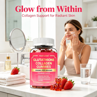 Complément alimentaire à base de pectine, collagène hydrolysé, vitamine C, saveur cerise, glutathion, gommes au collagène