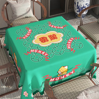 Nappe de table de mahjong en tissu à poils courts, antidérapante, durable, insonorisante, nouveau style chinois, accessoires de mahjong